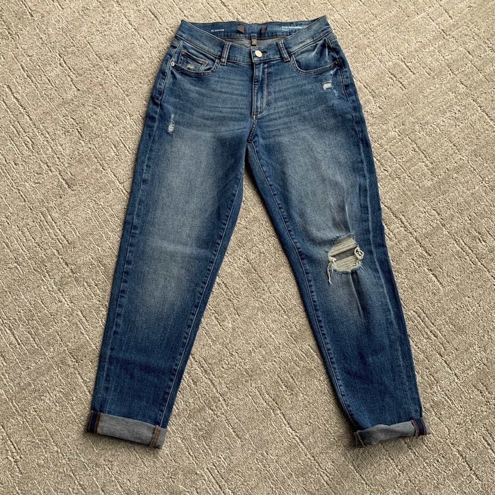 DL1961 New Vintage Riley Boyfriend Straight Distressed Jeans Women Size 25